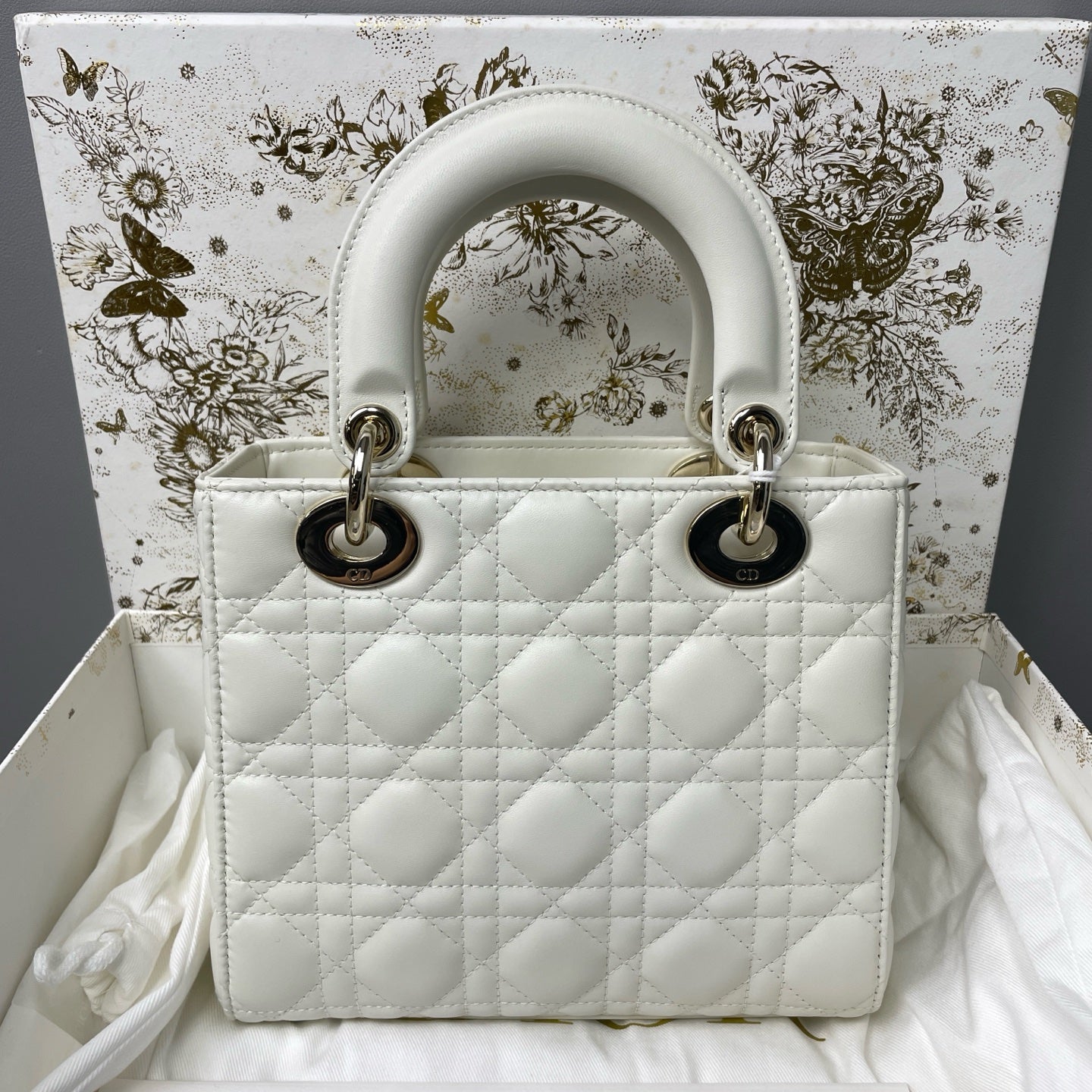 Dior - Lady Dior - Leather - White - (mini)