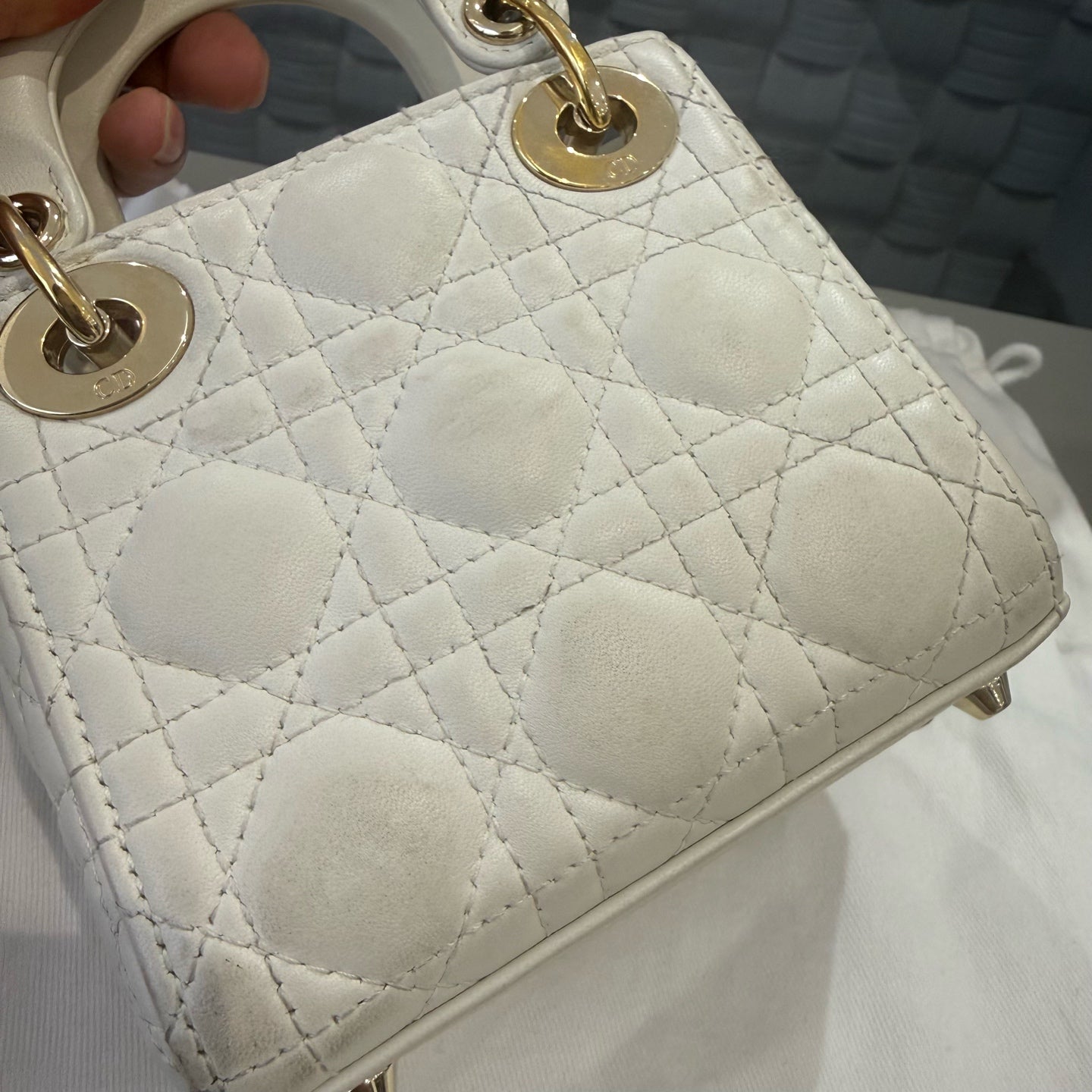 Dior - Lady Dior - Leather - White - (mini)