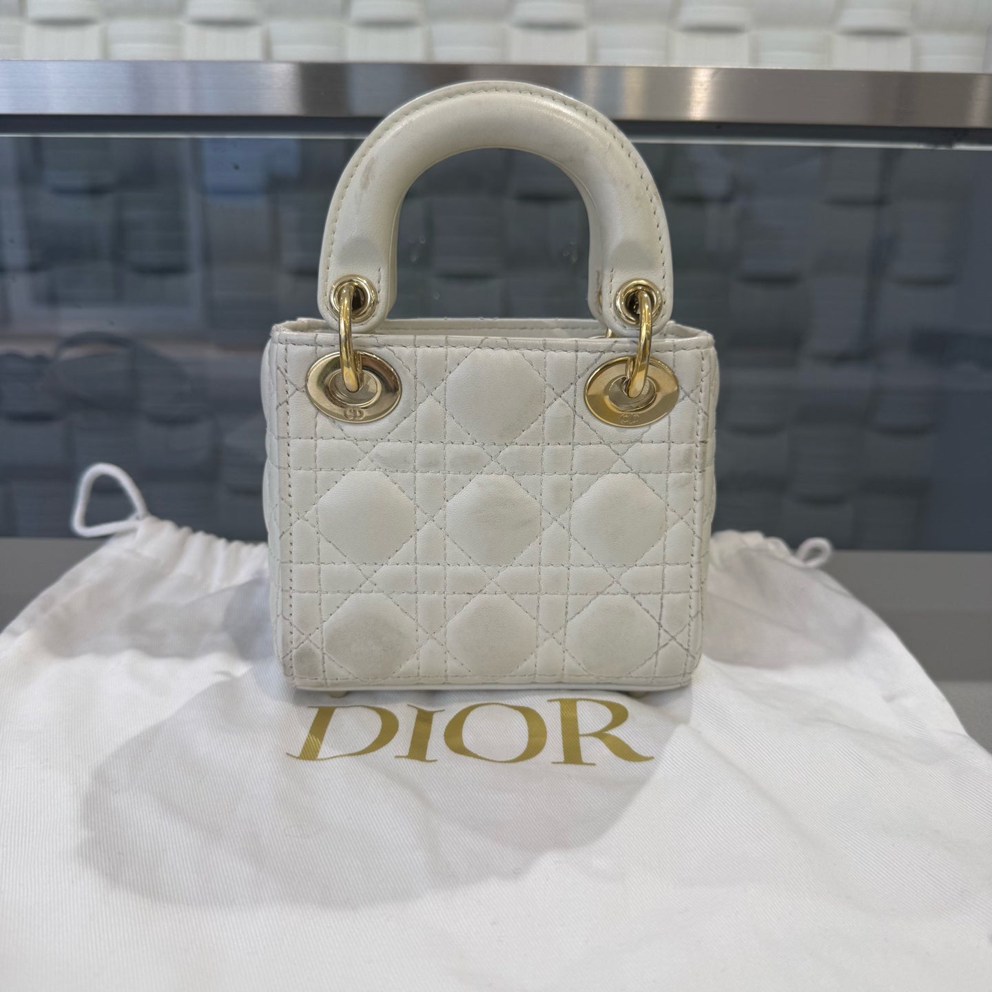 Dior - Lady Dior - Leather - White - (mini)