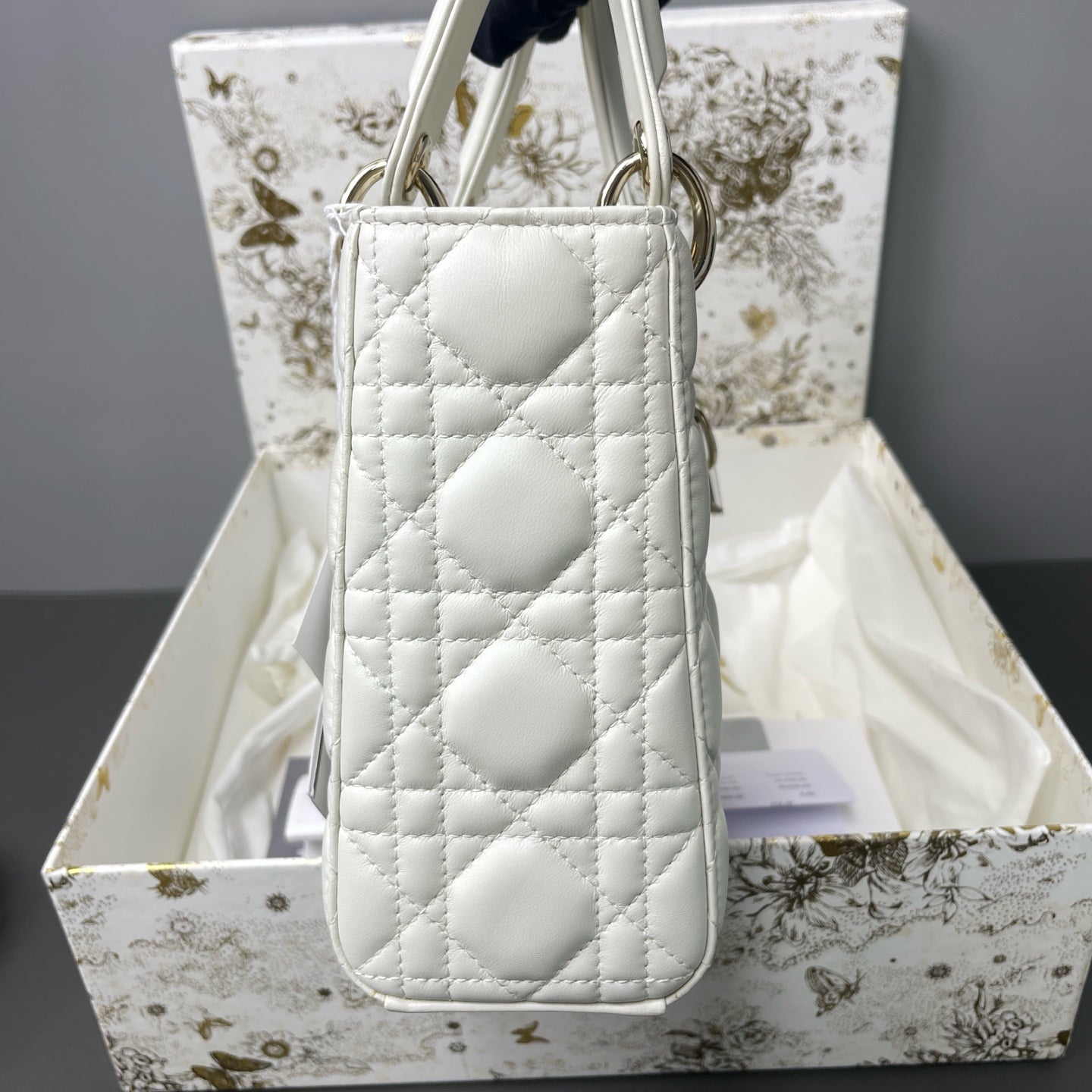 Dior - Lady Dior - Leather - White - (mini)