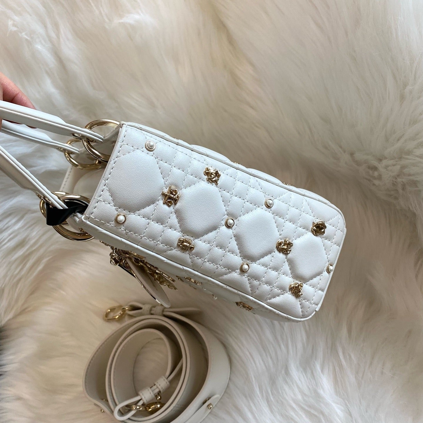 Dior - Lady Dior - Leather - White - (mini)