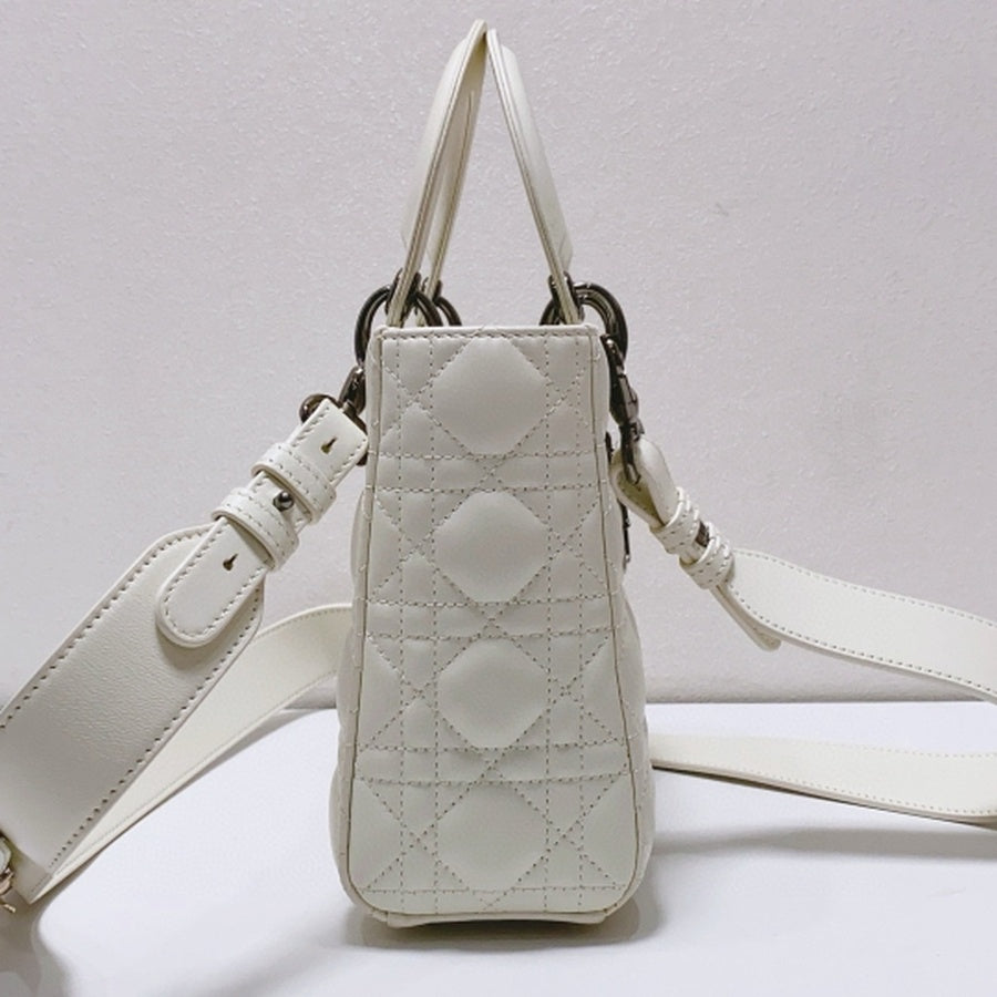 Dior - Lady Dior - Leather - White - (mini)