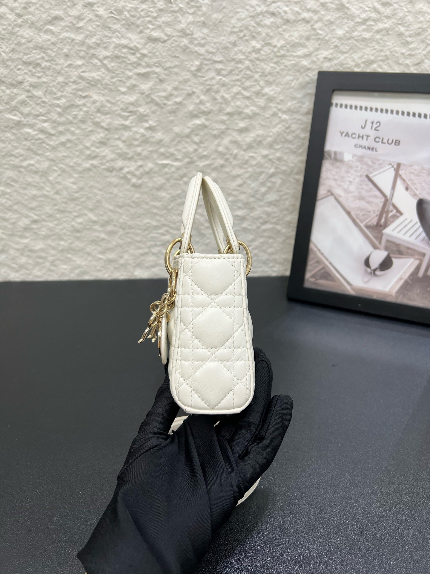 Dior - Lady Dior - Leather - White - (mini)