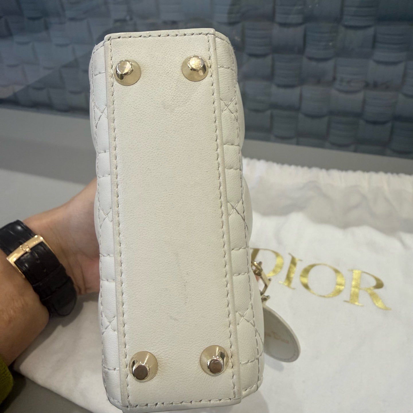 Dior - Lady Dior - Leather - White - (mini)