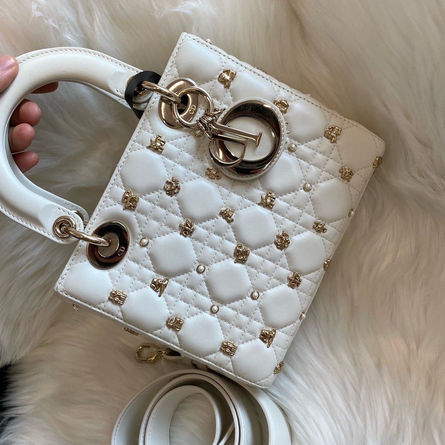 Dior - Lady Dior - Leather - White - (mini)