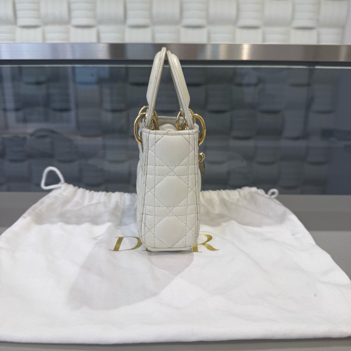 Dior - Lady Dior - Leather - White - (mini)