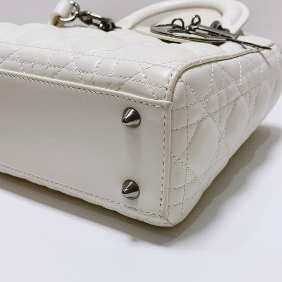 Dior - Lady Dior - Leather - White - (mini)
