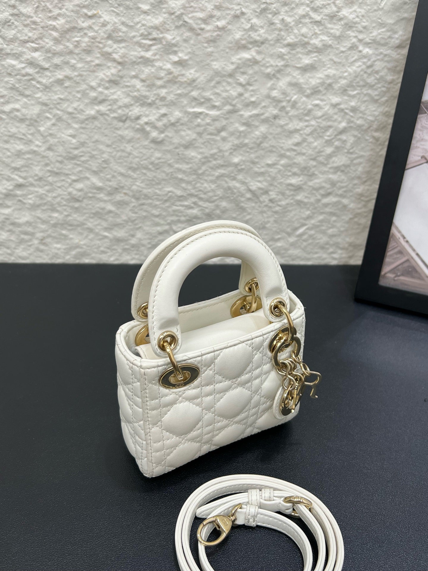 Dior - Lady Dior - Leather - White - (mini)