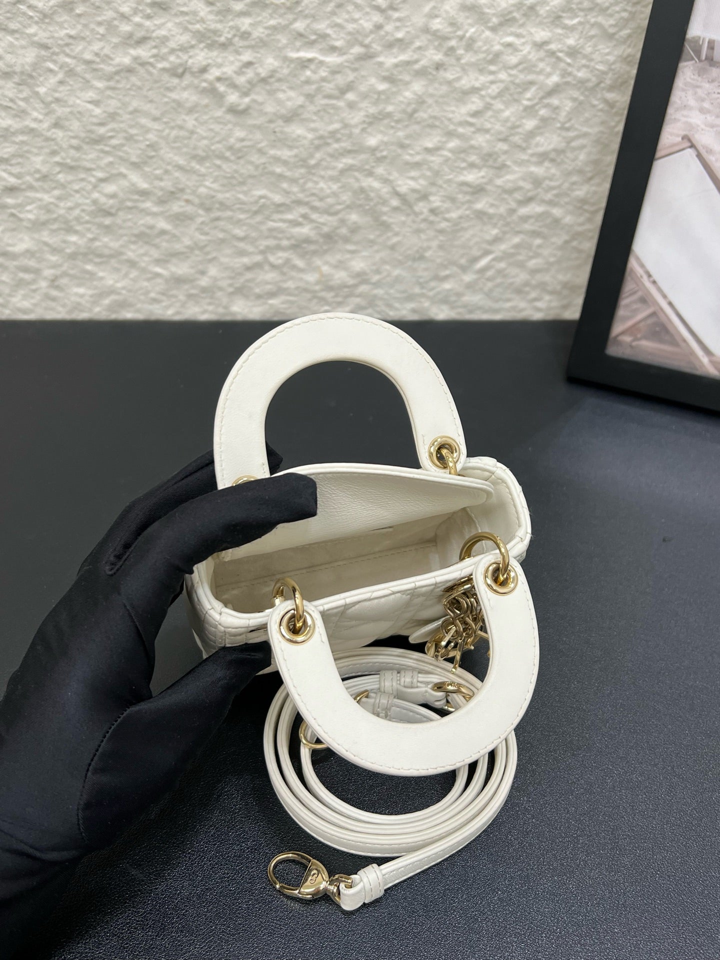 Dior - Lady Dior - Leather - White - (mini)
