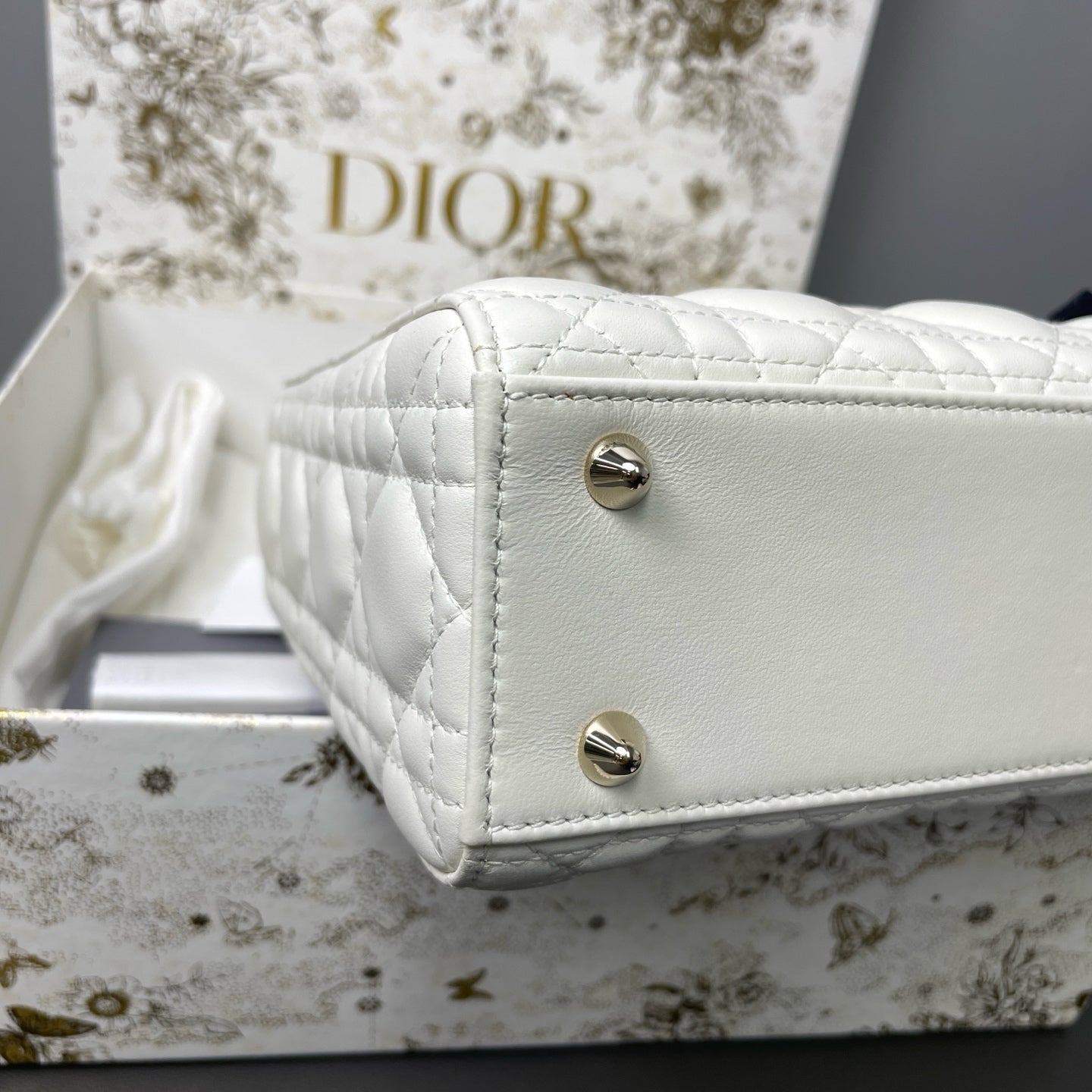 Dior - Lady Dior - Leather - White - (mini)