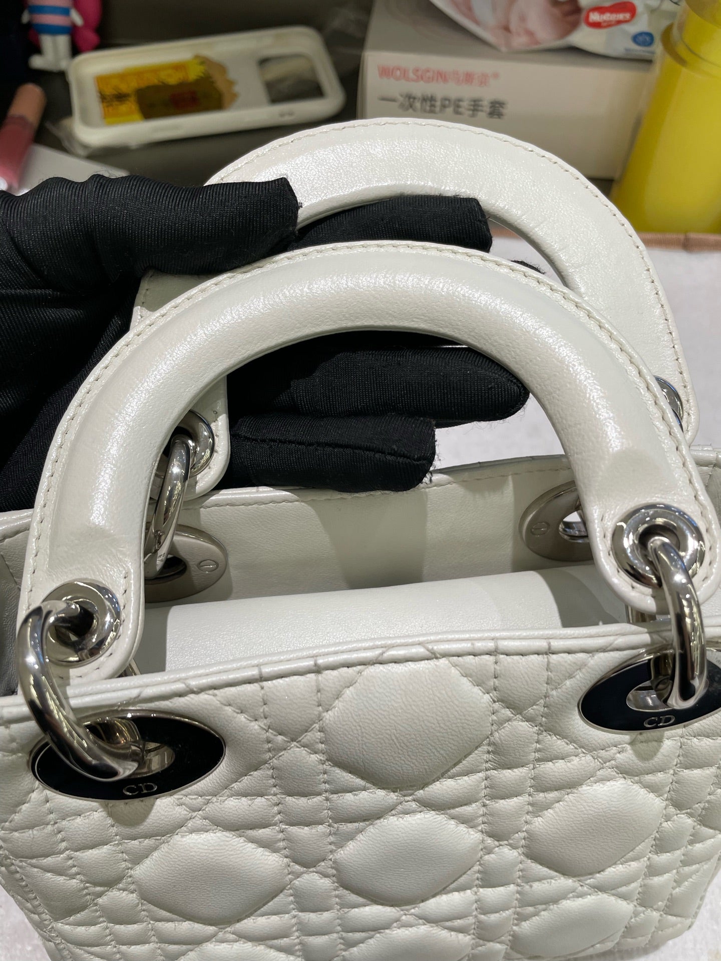 Dior - Lady Dior - Leather - White - (mini)