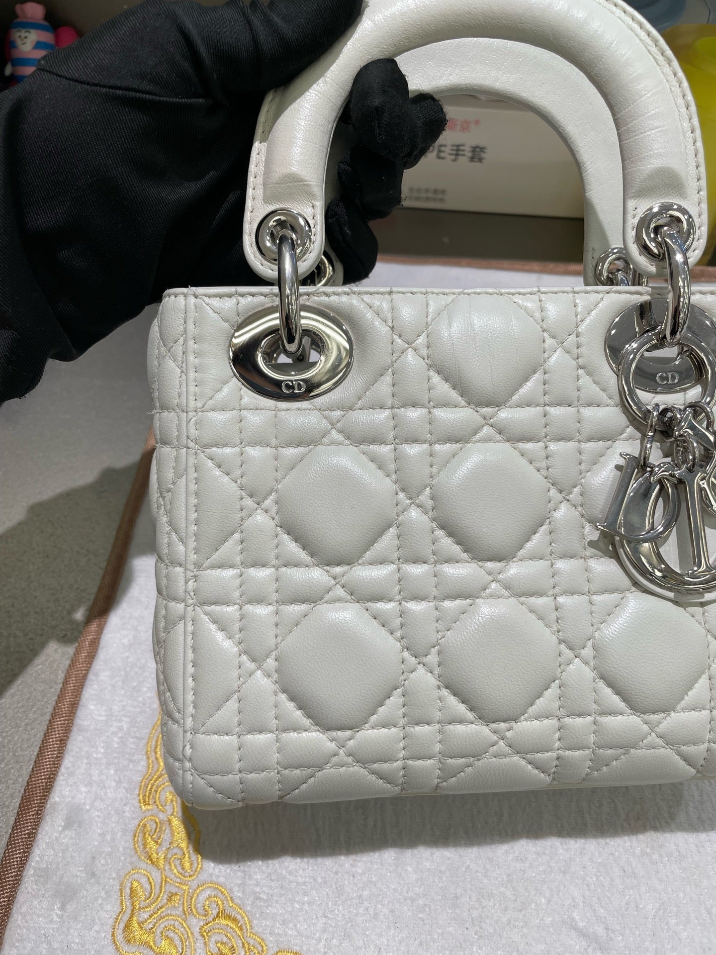 Dior - Lady Dior - Leather - White - (mini)