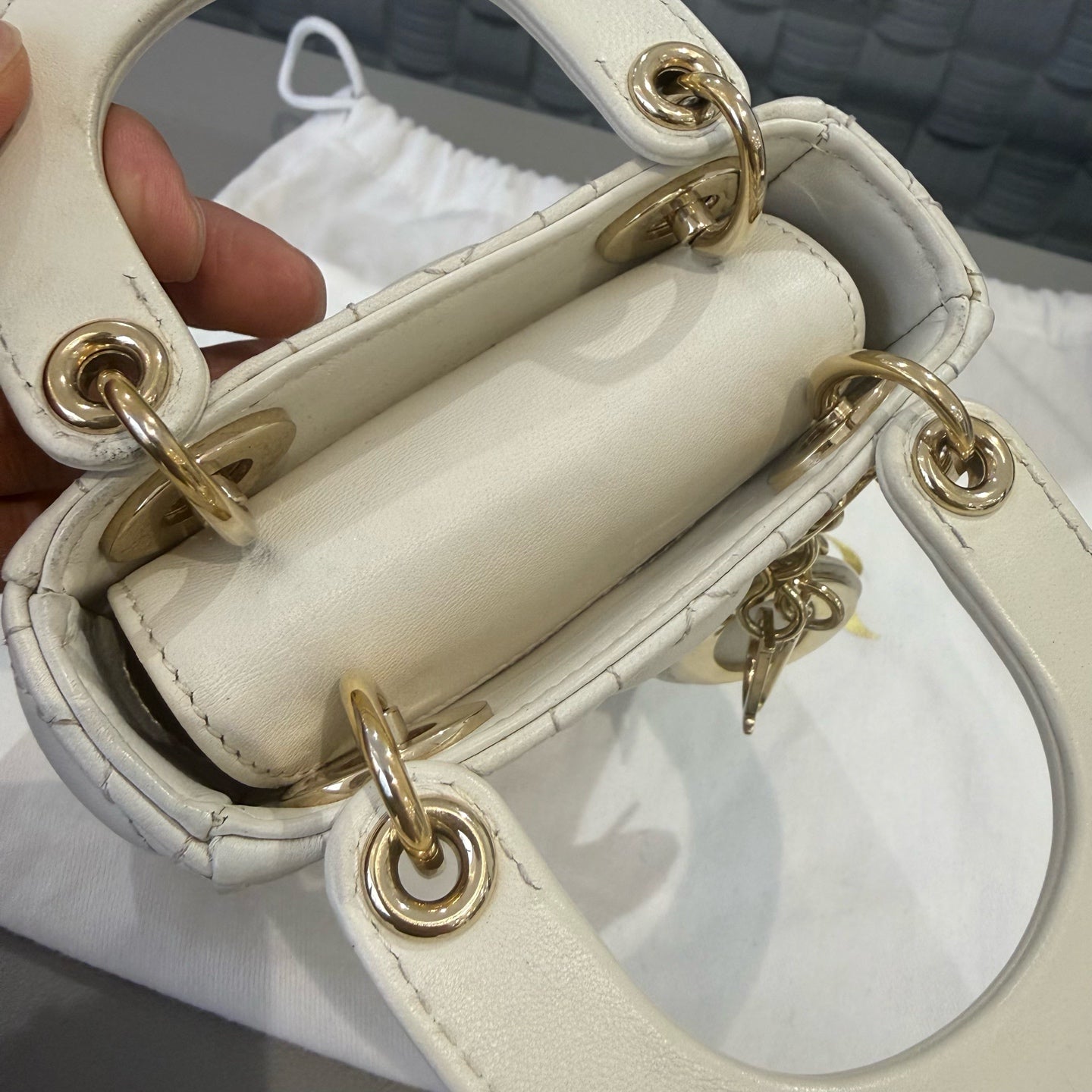 Dior - Lady Dior - Leather - White - (mini)