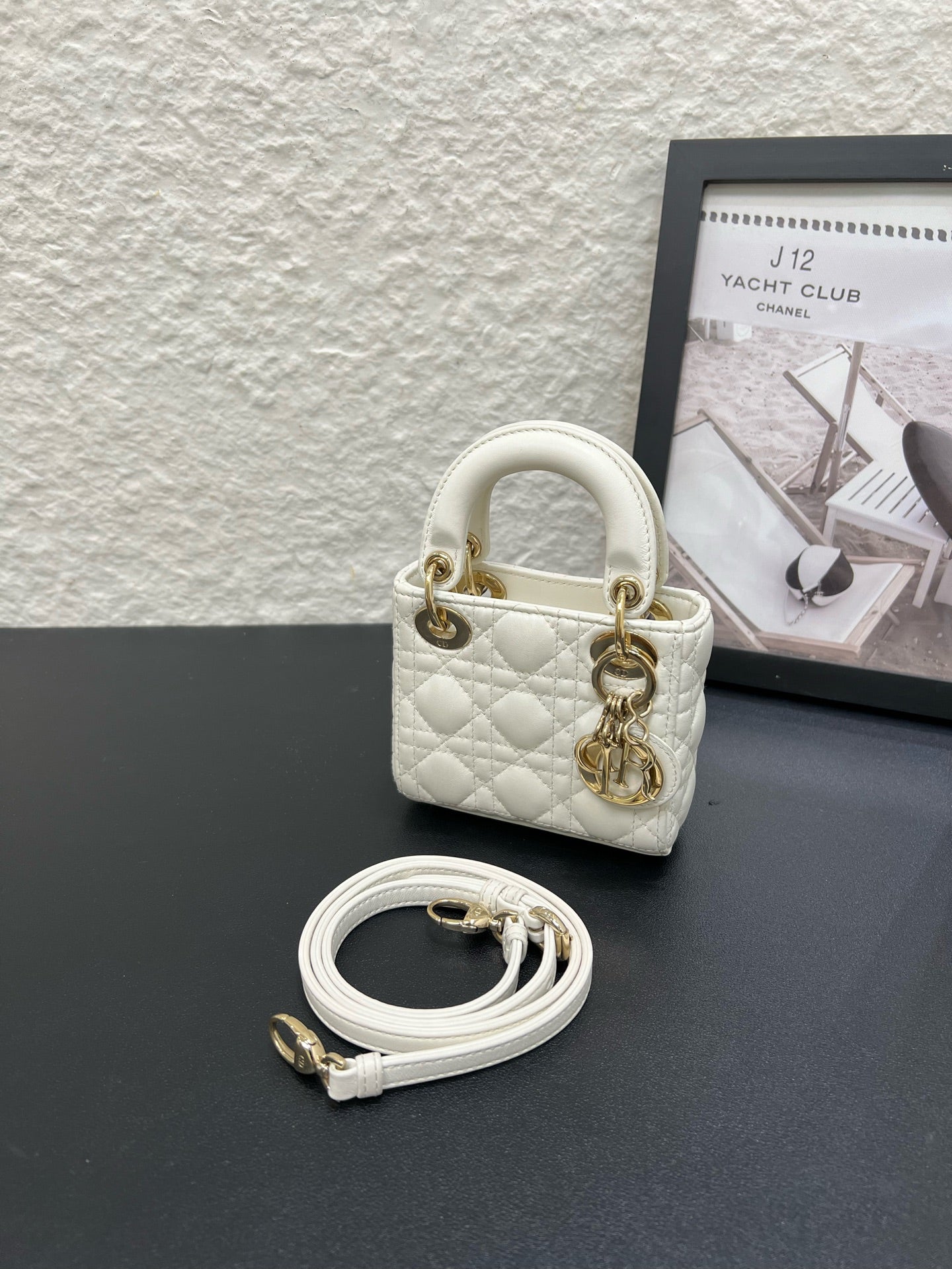 Dior - Lady Dior - Leather - White - (mini)