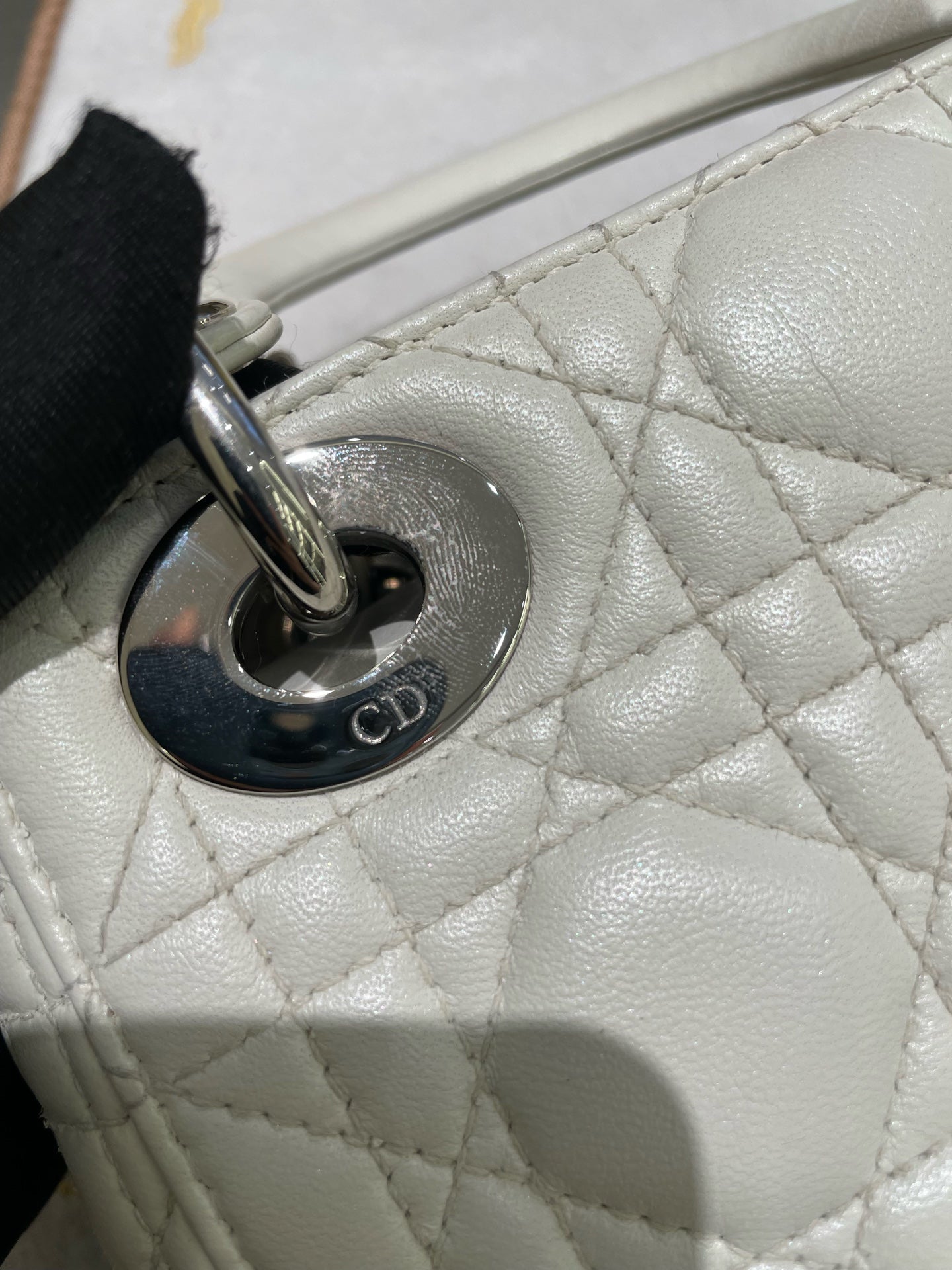 Dior - Lady Dior - Leather - White - (mini)
