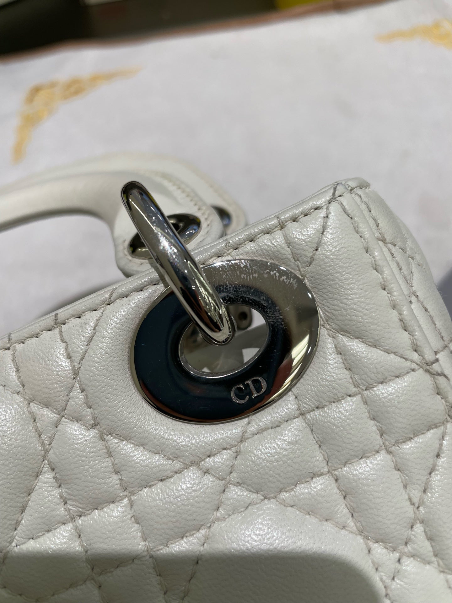 Dior - Lady Dior - Leather - White - (mini)
