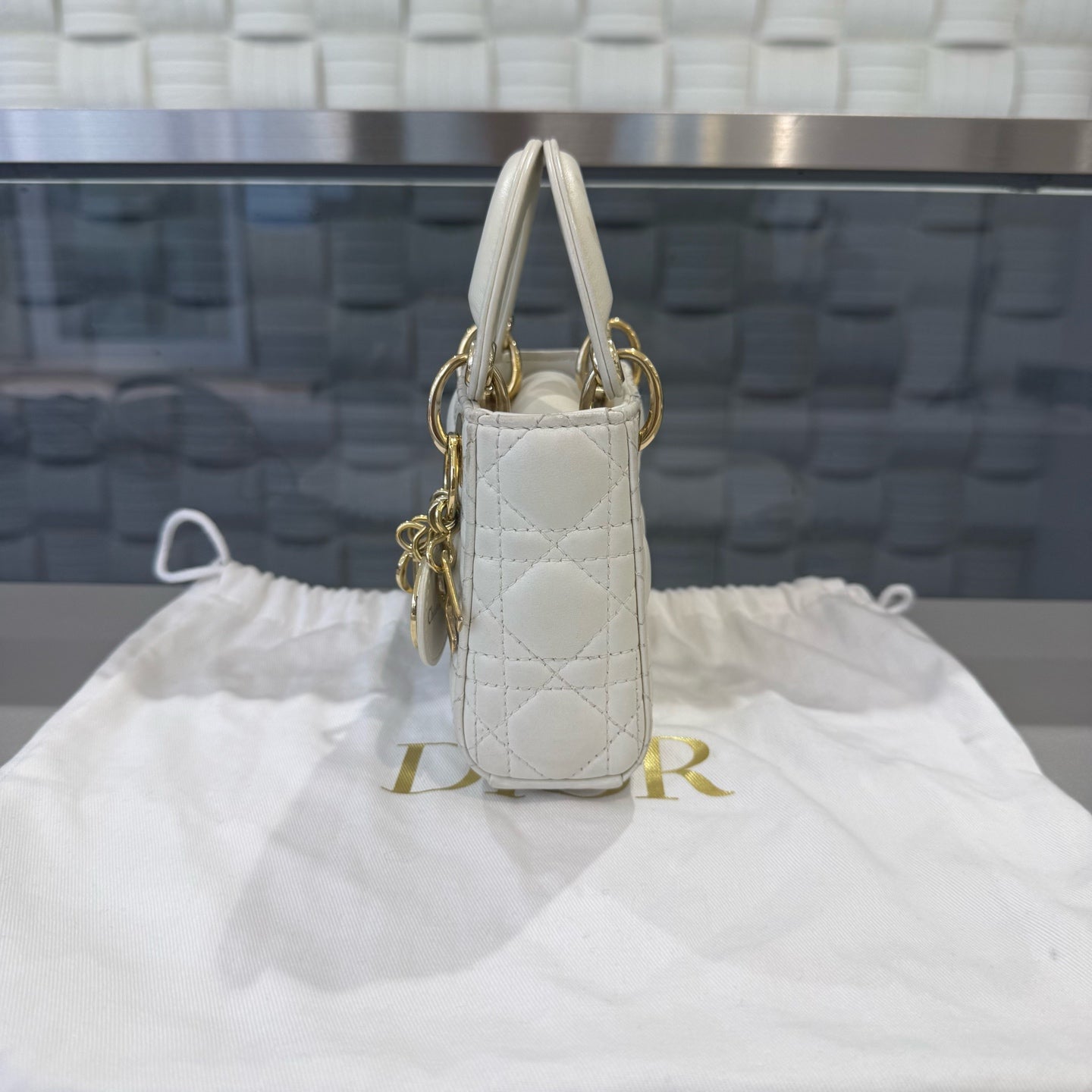 Dior - Lady Dior - Leather - White - (mini)