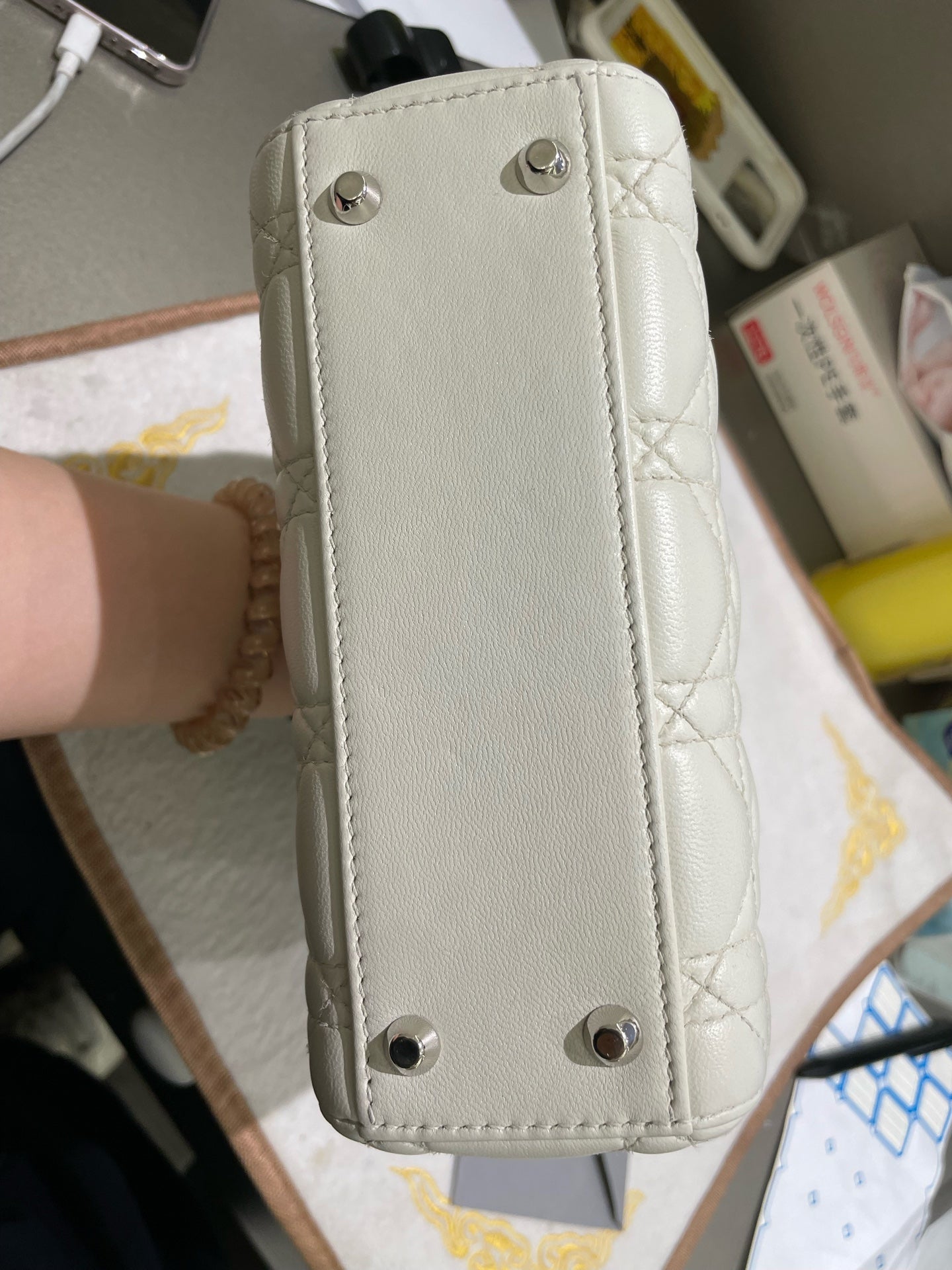 Dior - Lady Dior - Leather - White - (mini)