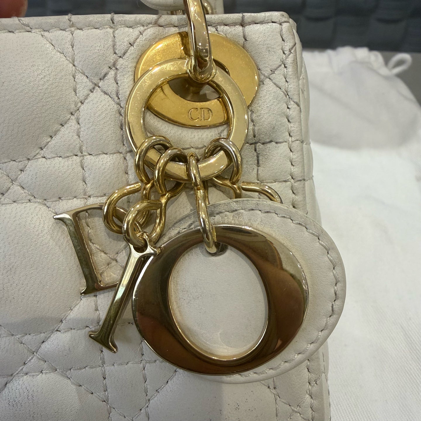 Dior - Lady Dior - Leather - White - (mini)