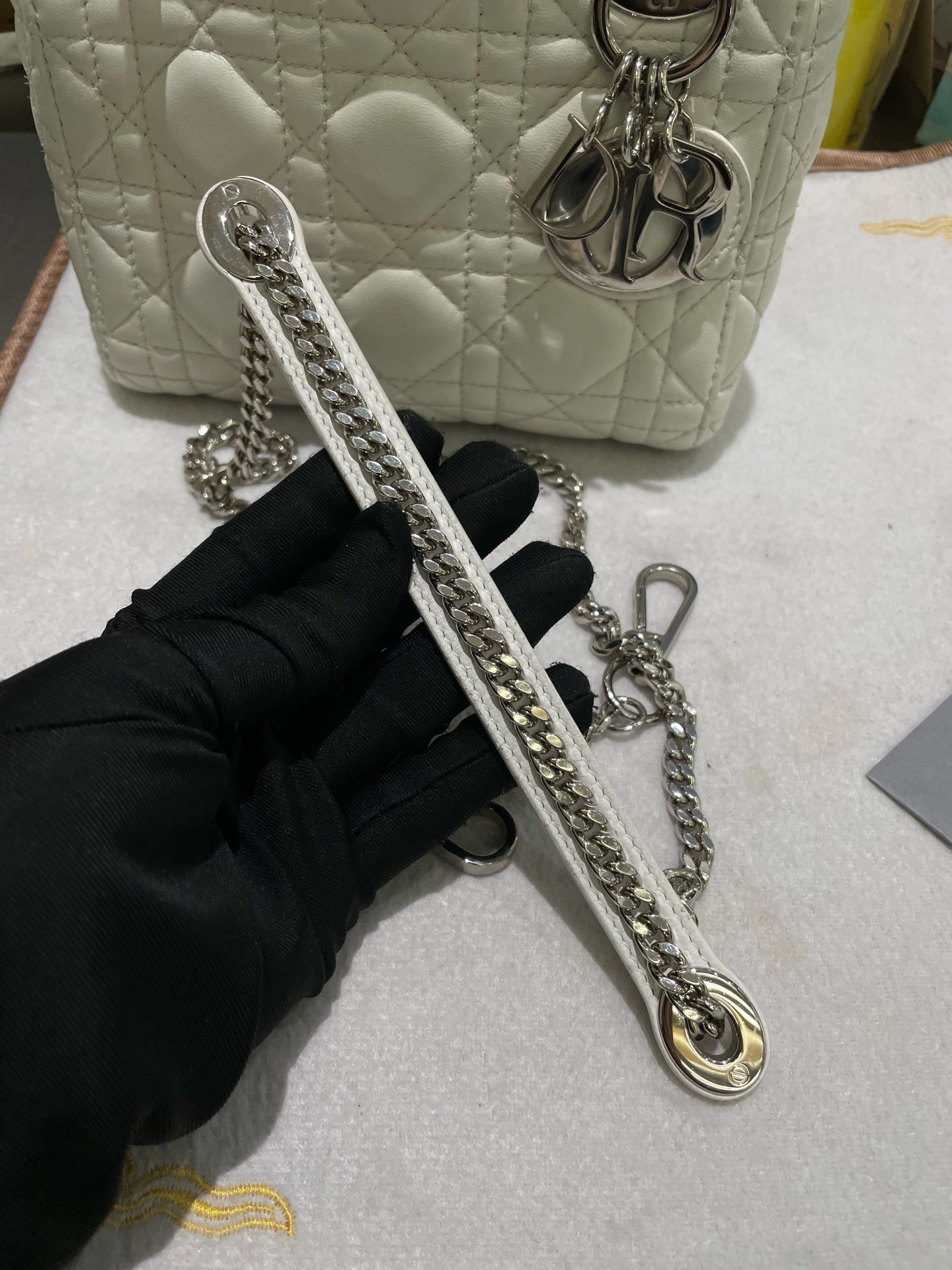 Dior - Lady Dior - Leather - White - (mini)
