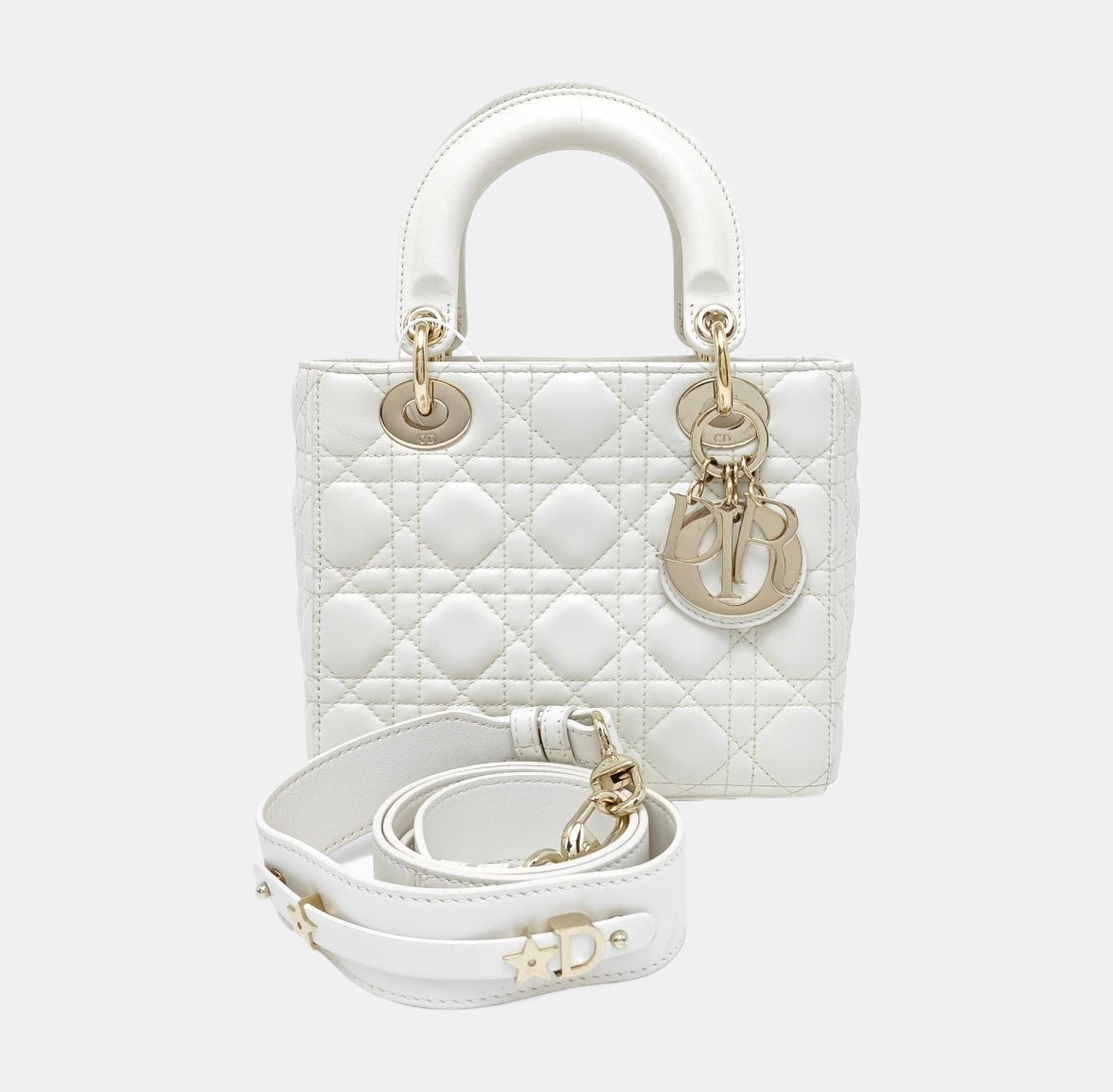Dior - Lady Dior - Leather - White - (Small)