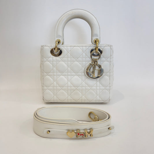 Dior - Lady Dior - Leather - White - (small)