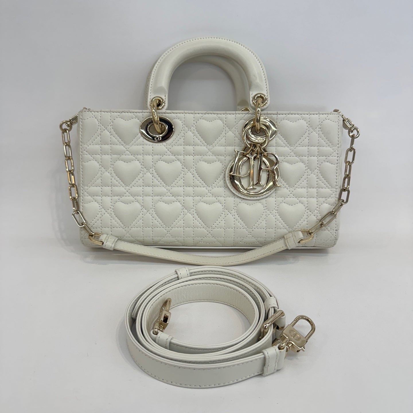 Dior - Lady Dior - Leather - White - (small)