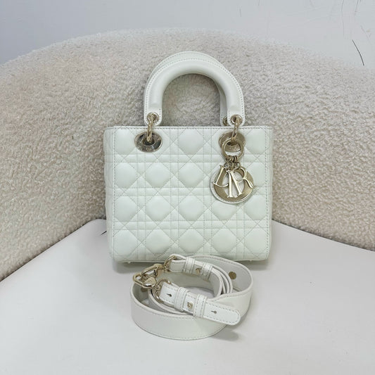 Dior - Lady Dior - Leather - White - (small)