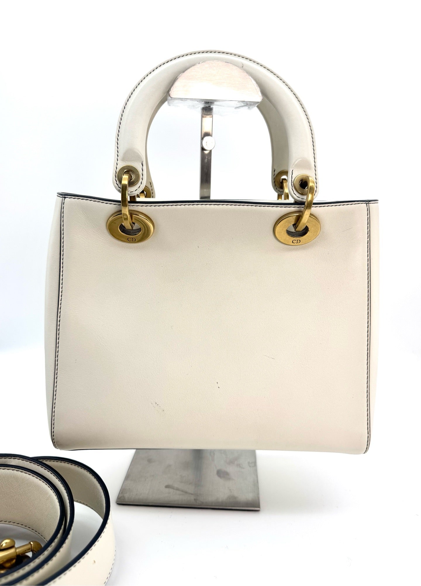 Dior - Lady Dior - Leather - White - (small)
