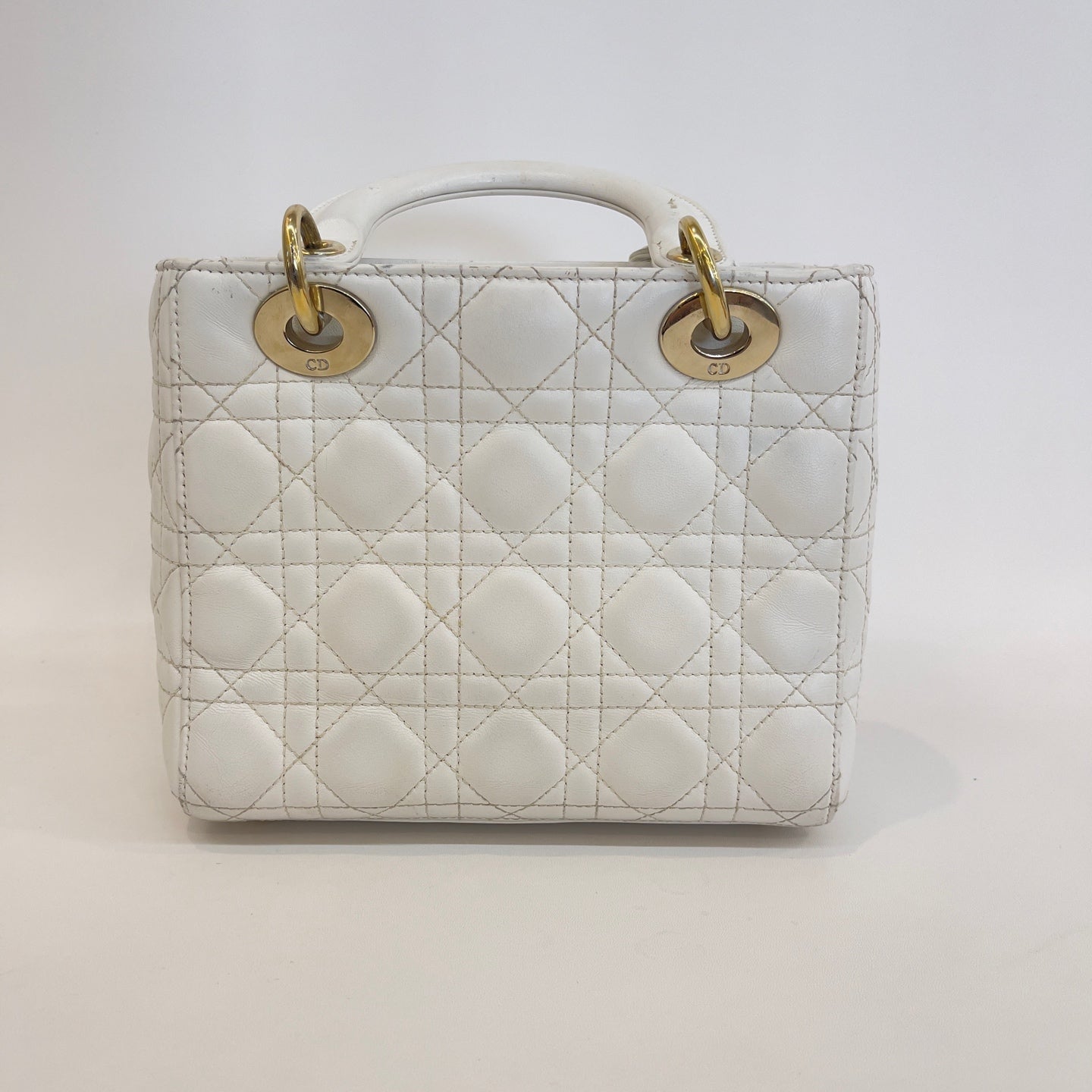Dior - Lady Dior - Leather - White - (small)