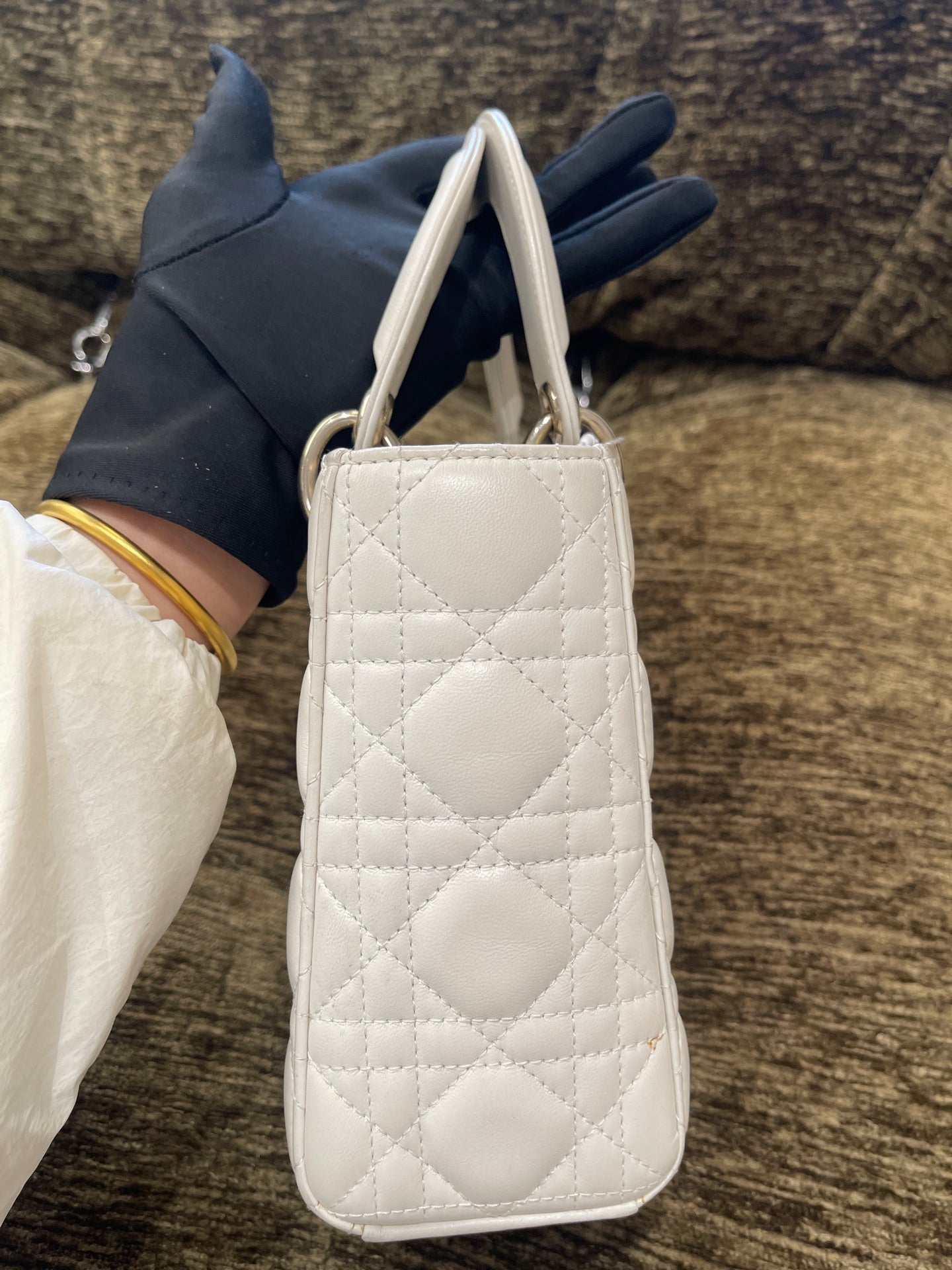 Dior - Lady Dior - Leather - White - (small)