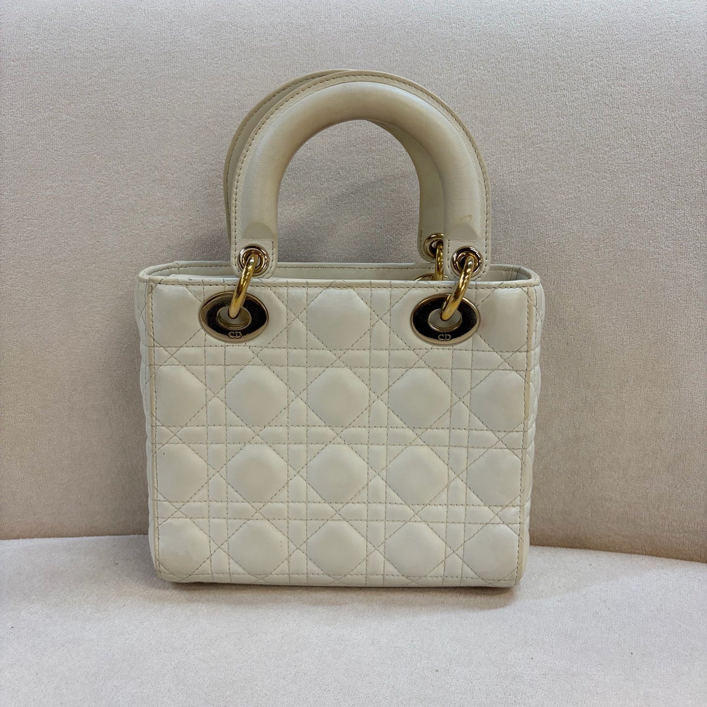 Dior - Lady Dior - Leather - White - (small)