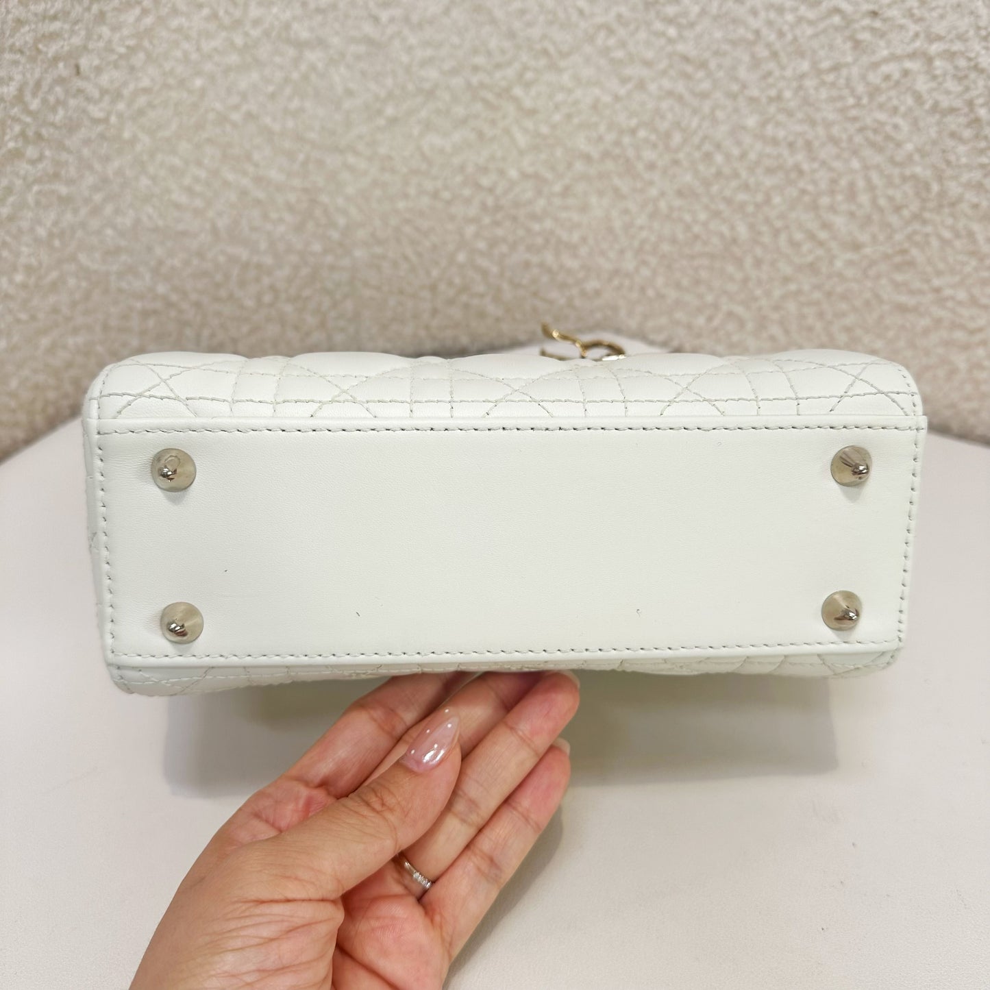 Dior - Lady Dior - Leather - White - (small)