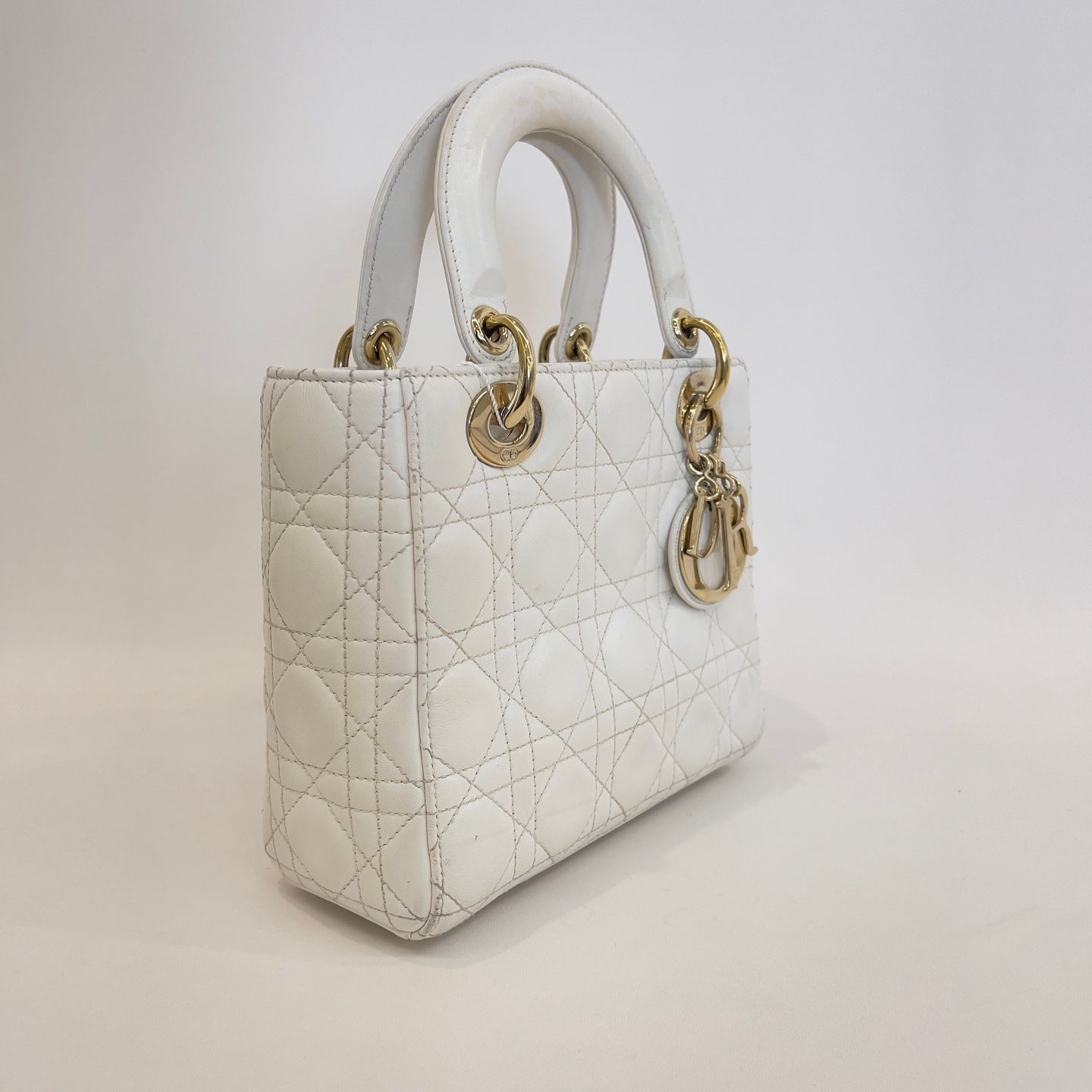 Dior - Lady Dior - Leather - White - (small)