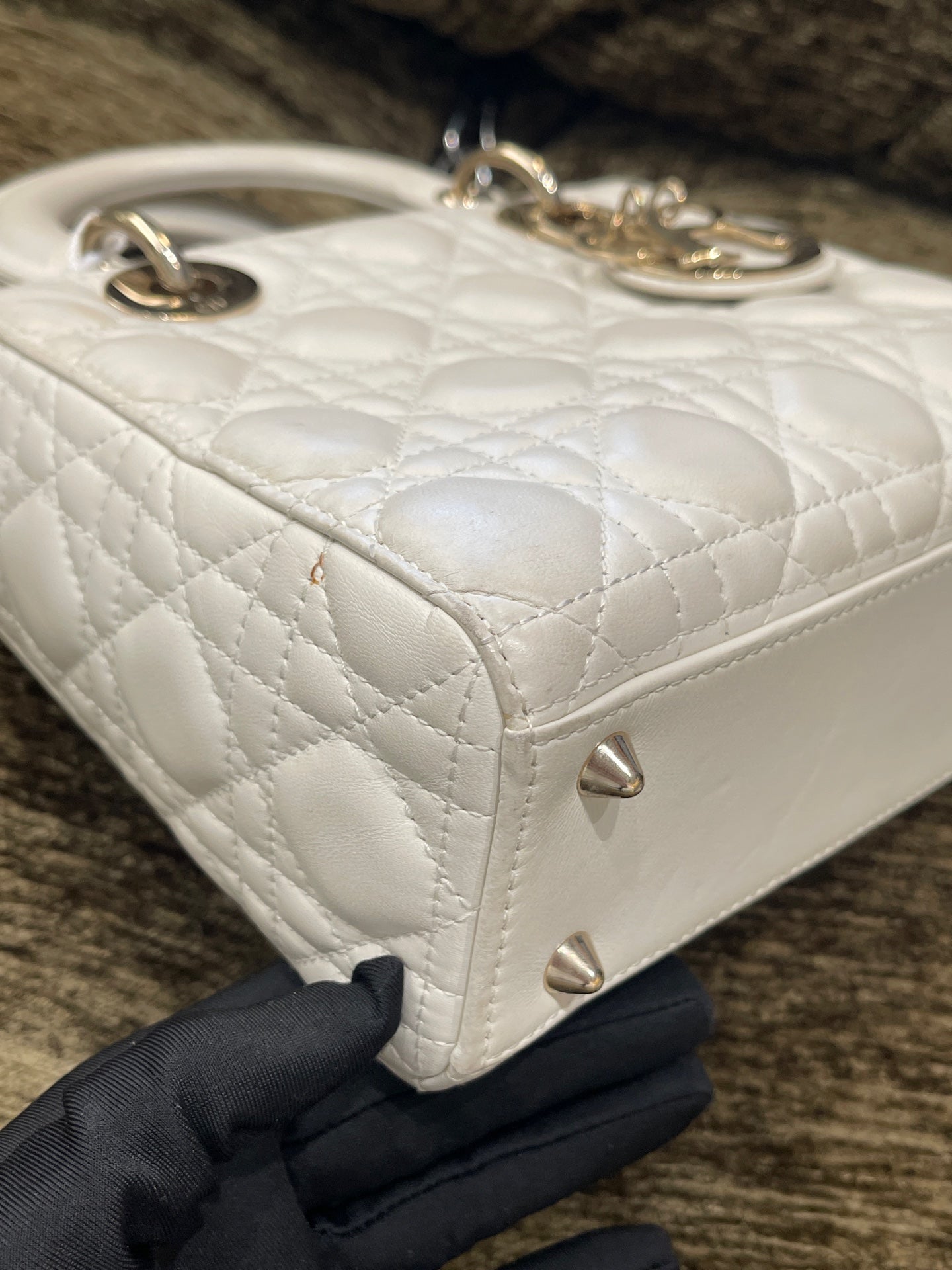 Dior - Lady Dior - Leather - White - (small)