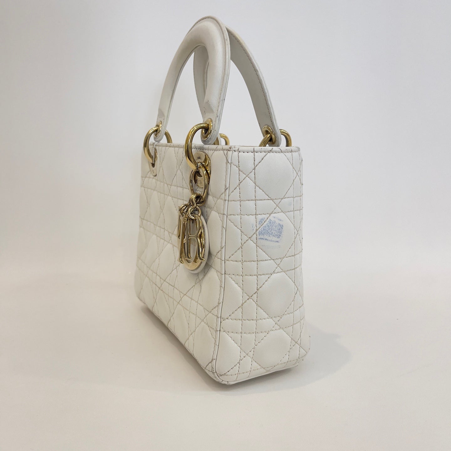 Dior - Lady Dior - Leather - White - (small)