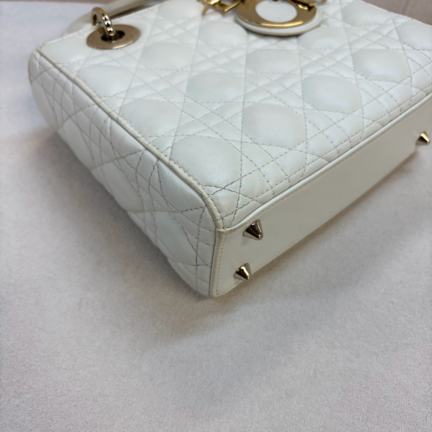 Dior - Lady Dior - Leather - White - (small)