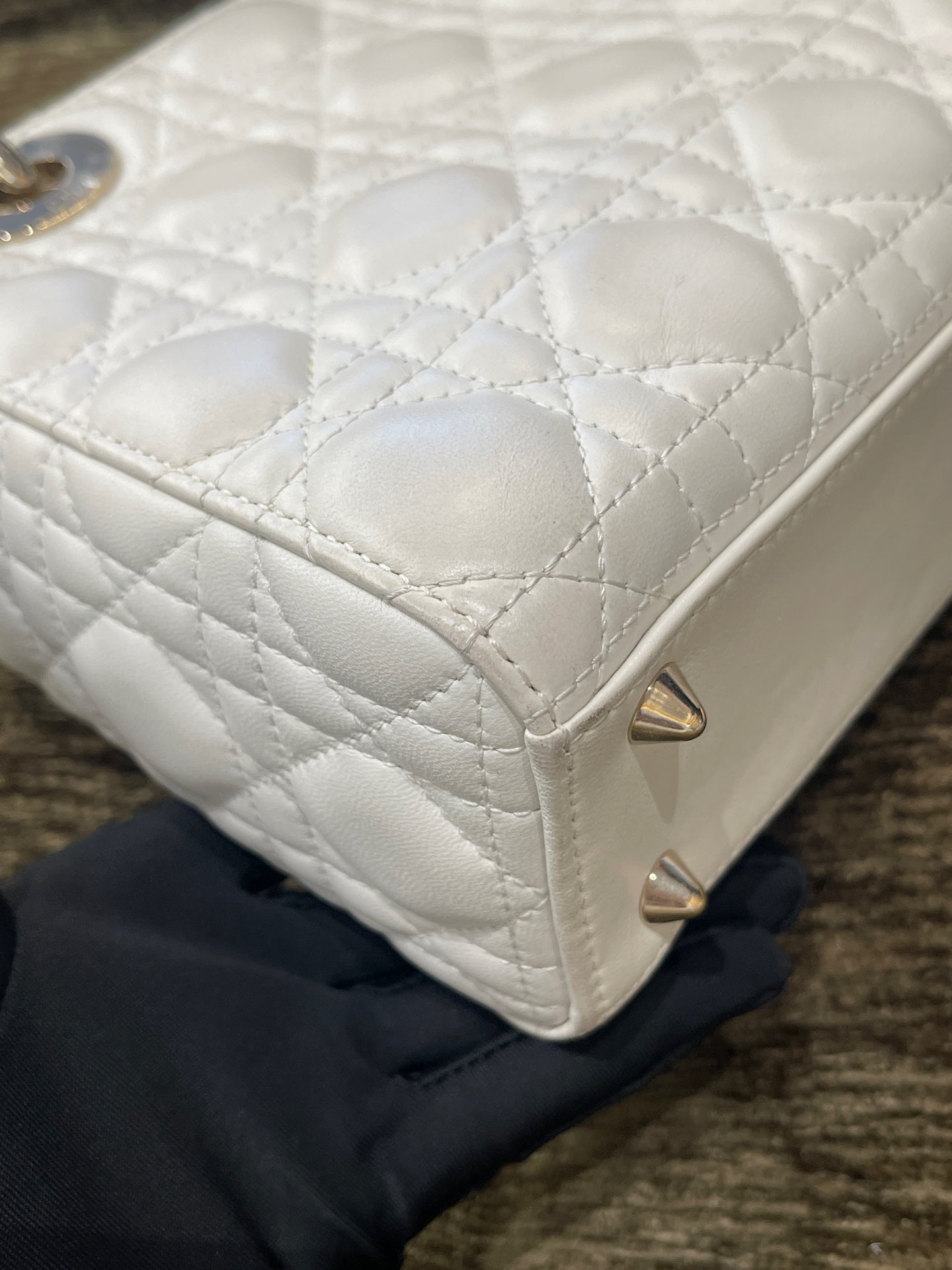 Dior - Lady Dior - Leather - White - (small)