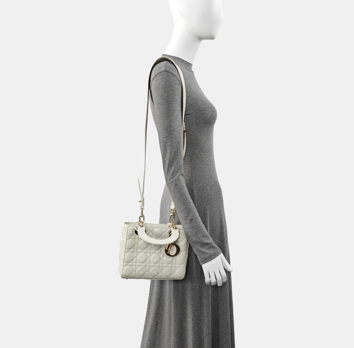 Dior - Lady Dior - Leather - White - (Small)