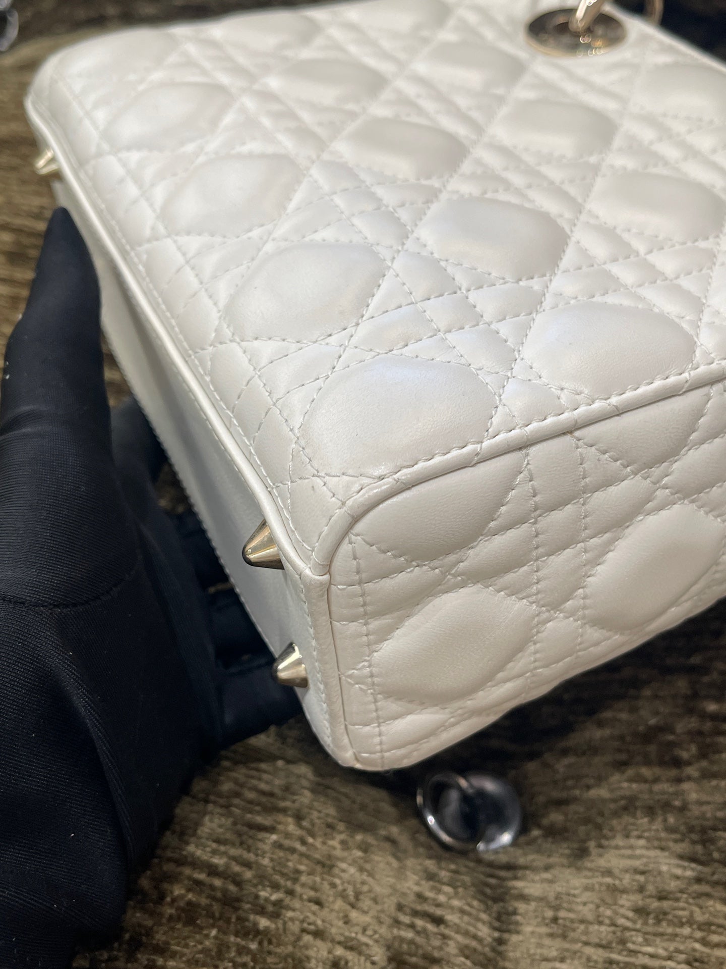 Dior - Lady Dior - Leather - White - (small)