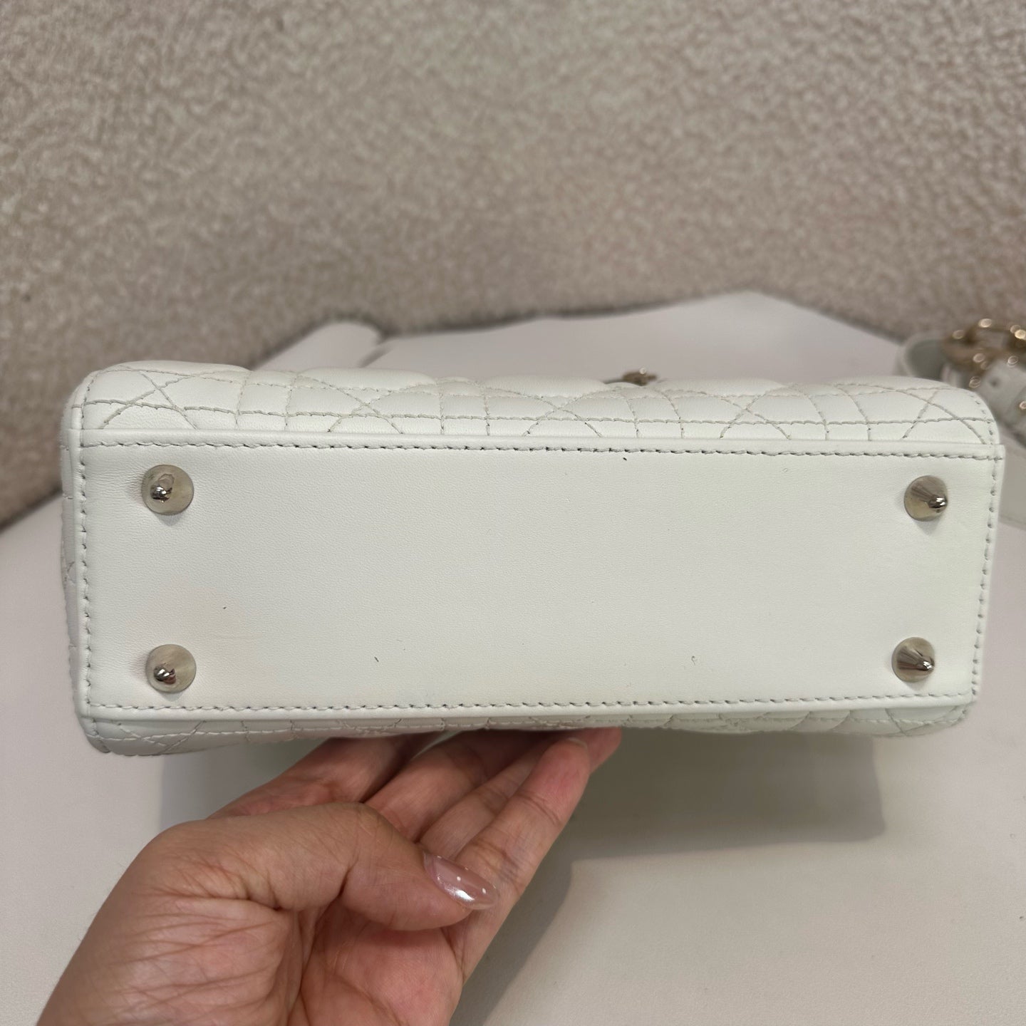 Dior - Lady Dior - Leather - White - (small)