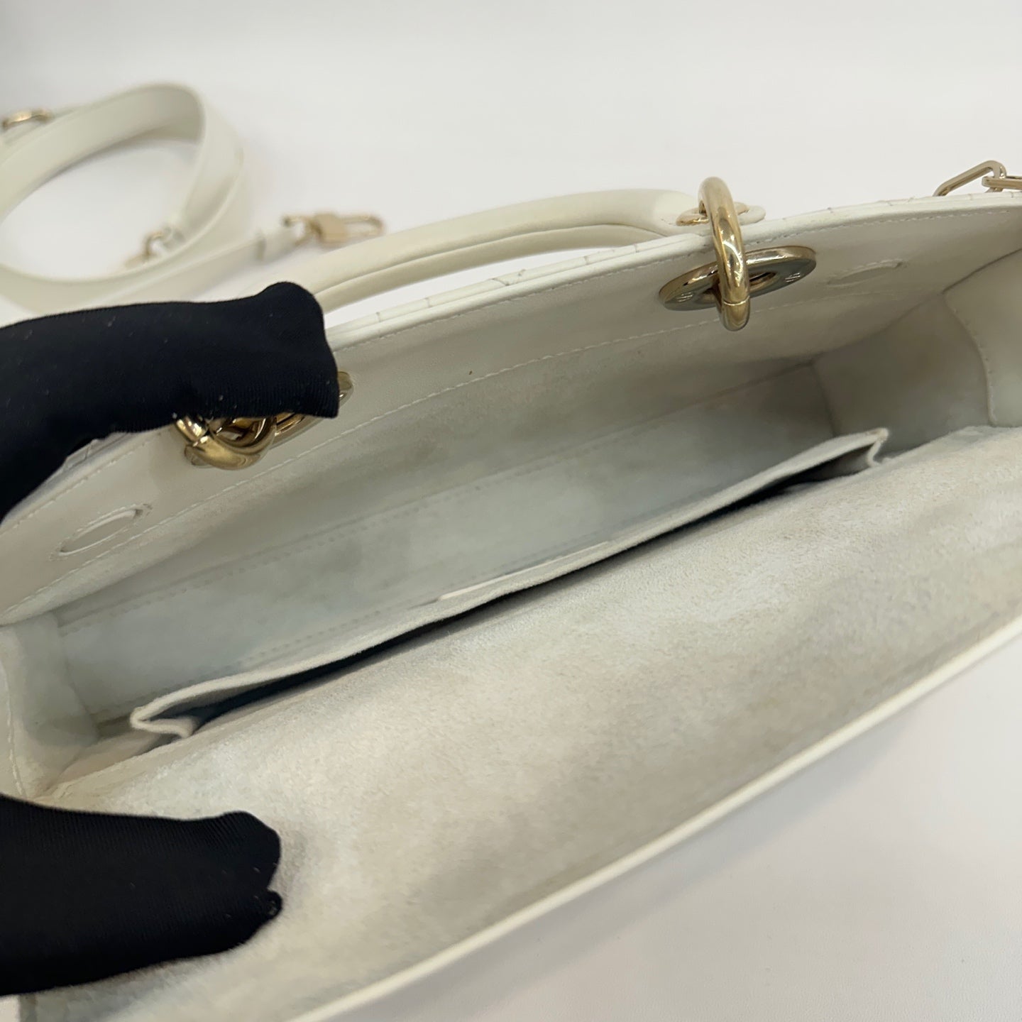 Dior - Lady Dior - Leather - White - (small)