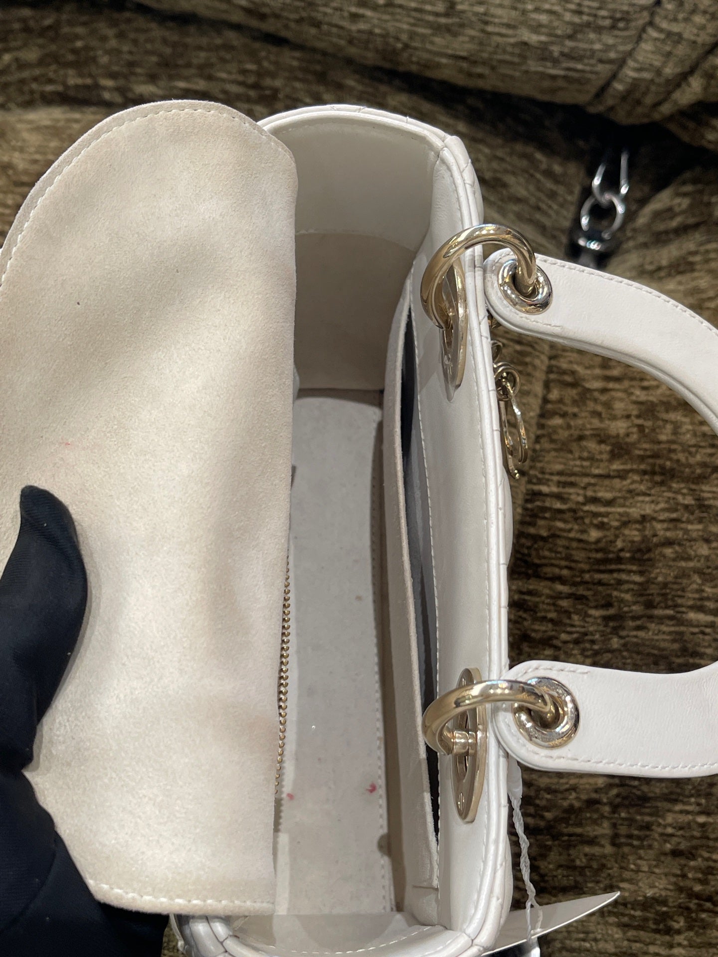 Dior - Lady Dior - Leather - White - (small)