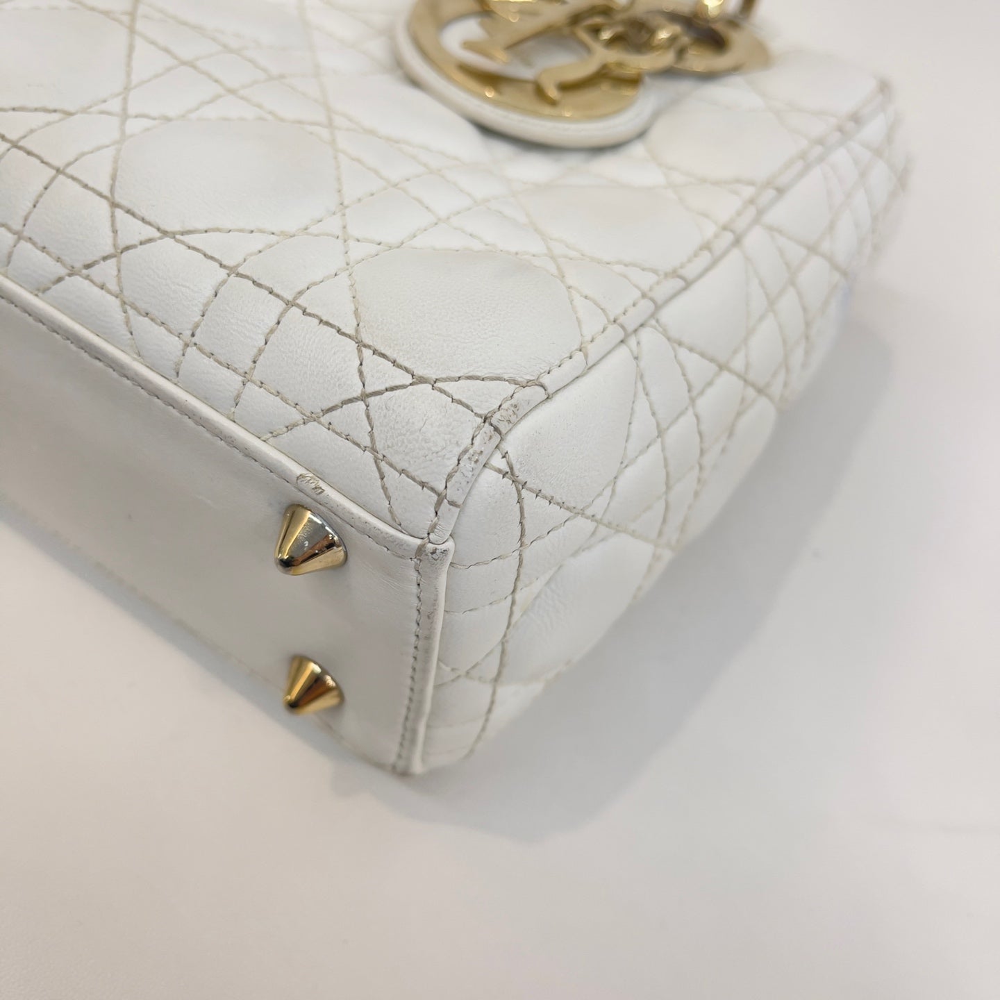 Dior - Lady Dior - Leather - White - (small)