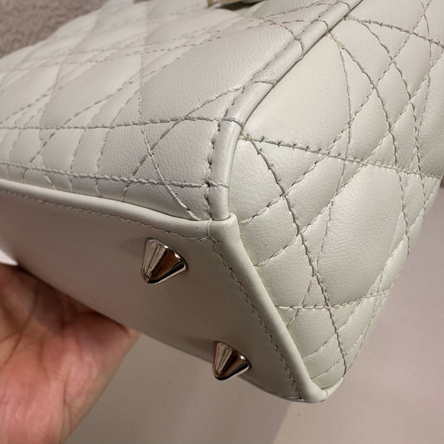 Dior - Lady Dior - Leather - White - (small)