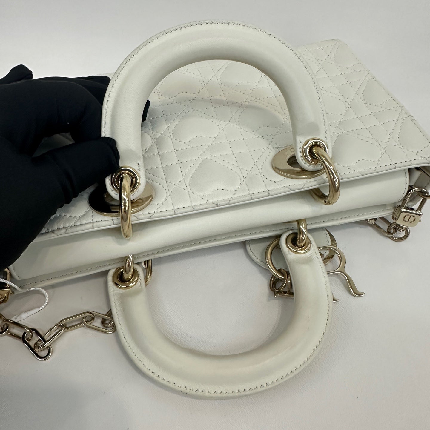 Dior - Lady Dior - Leather - White - (small)