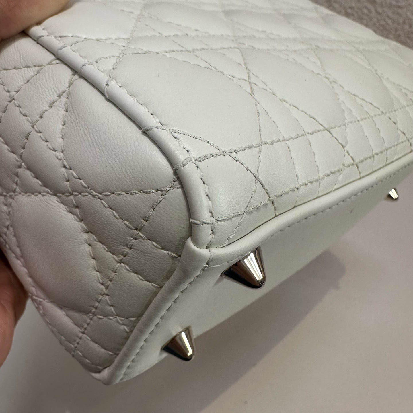 Dior - Lady Dior - Leather - White - (small)