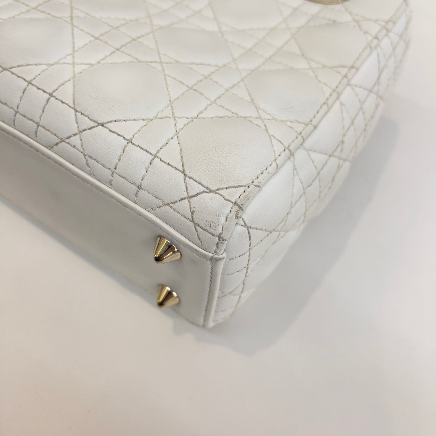 Dior - Lady Dior - Leather - White - (small)