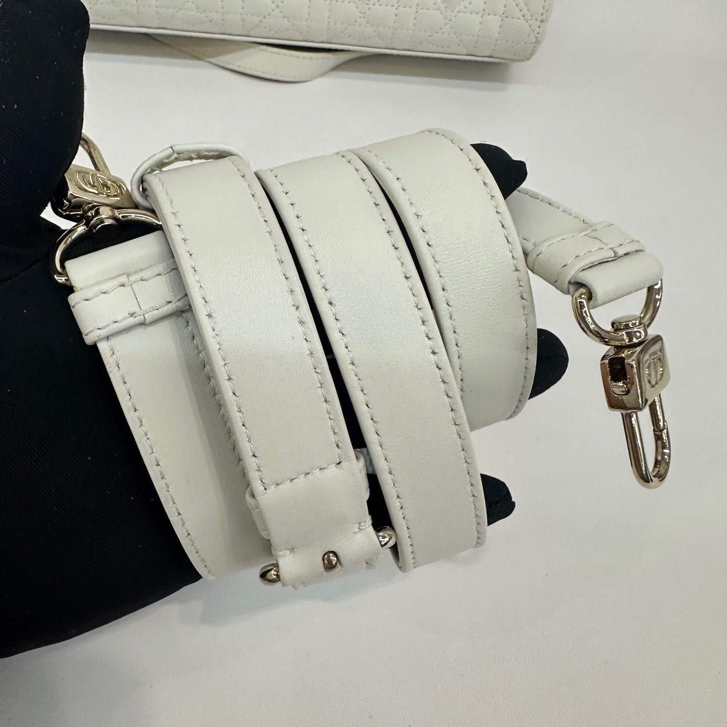 Dior - Lady Dior - Leather - White - (small)