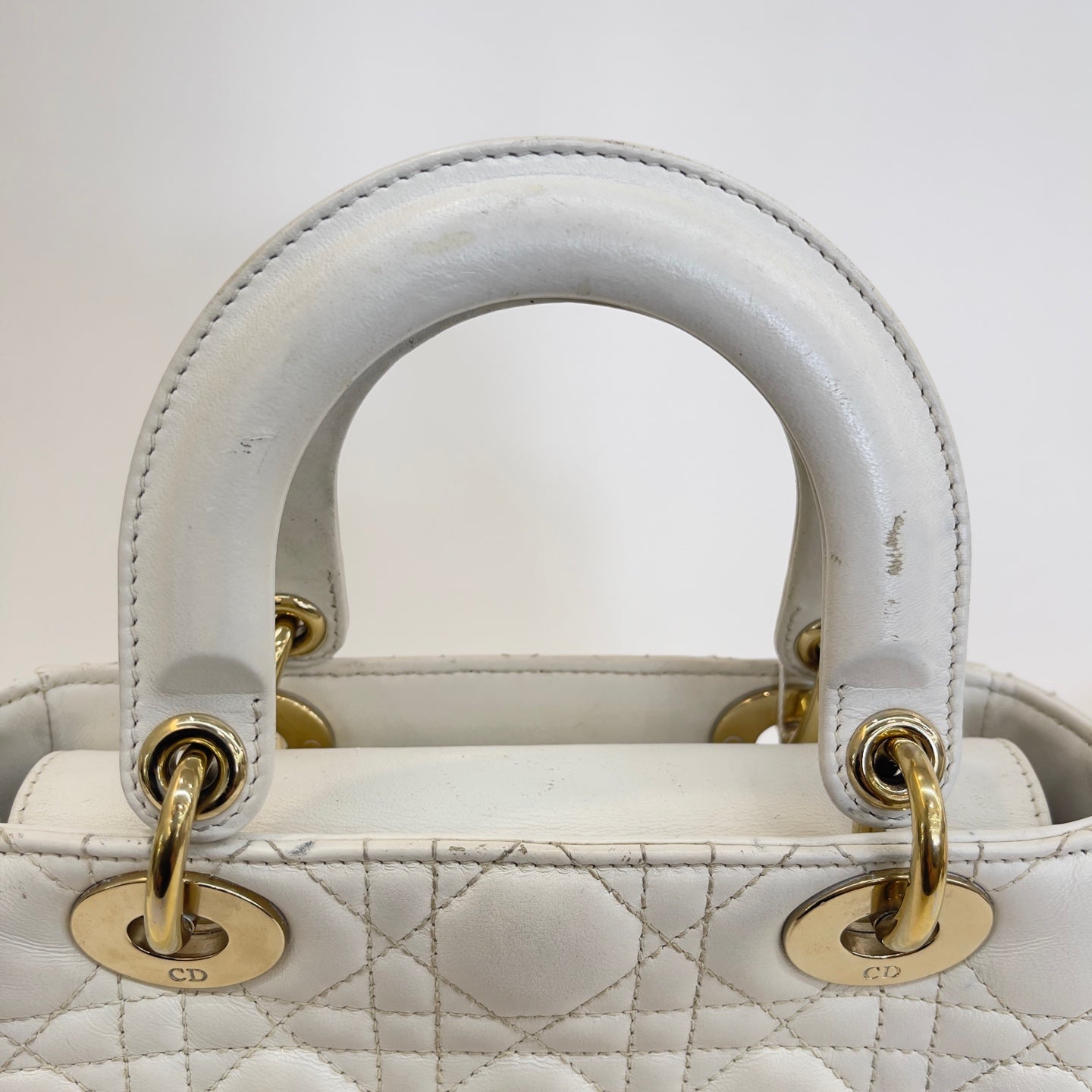 Dior - Lady Dior - Leather - White - (small)